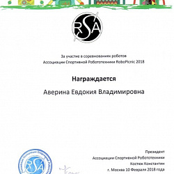 Студенты Колледжа приборостроения и информационных технологий приняли участие в соревнованиях Ассоциации спортивной робототехники RoboPicnic 2018