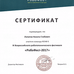 Студенты колледжа успешно выступили на IX Всероссийском робототехническом фестивале «РОБОФЕСТ -2017»