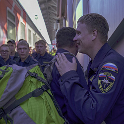 Сводная группировка Всероссийского студенческого корпуса спасателей прибыла в Красноярск