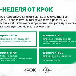 Институт информационных технологий организовал ИТ-неделю компании КРОК в РТУ МИРЭА