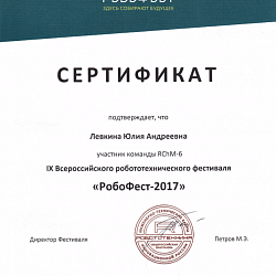 Студенты колледжа успешно выступили на IX Всероссийском робототехническом фестивале «РОБОФЕСТ -2017»