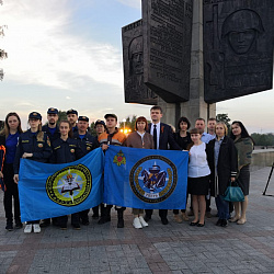 Студенты-спасатели приняли участие во Всероссийской акции «Вахта памяти»