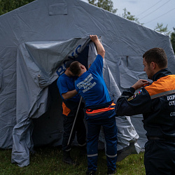 Сводная группировка Всероссийского студенческого корпуса спасателей прибыла в Красноярск
