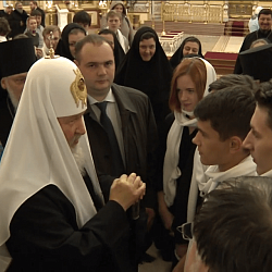 Студенты университета выступили волонтерами на службе у Патриарха Московского и всея Руси Кирилла 