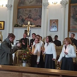 Камерный хор РТУ МИРЭА исполнил «Cantate Domino» Дж. Эльбердина в Римско-Католическом приходе Святой Ольги