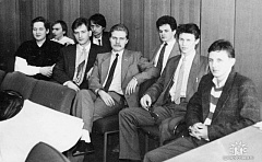 1992 - Группа РР-2-86 на защите дипломных работ в НИИДАР.