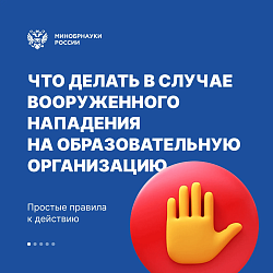 Разъяснения Минобрнауки по поведению граждан в случае вооружённого нападения на образовательную организацию