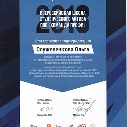 Студенты Колледжа приняли участие во Всероссийской школе студенческого актива «Команда ПРОФИ»