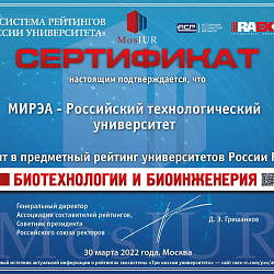 РТУ МИРЭА в очередной раз вошёл в число вузов-лидеров предметного рейтинга вузов России RAEX