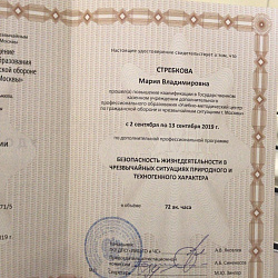 Преподаватель ИТХТ имени М.В. Ломоносова прошла обучение по программе безопасности жизнедеятельности