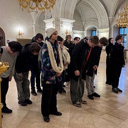 Студенты РТУ МИРЭА побывали на молебне в храме Преображения Господня