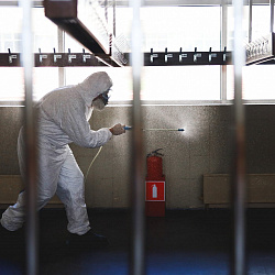 В общежитиях РТУ МИРЭА регулярно проводится уборка с применением дезинфицирующих средств