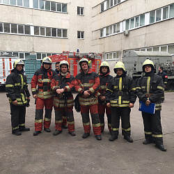 В кампусе на пр-те Вернадского, 78 прошли учения по пожарной безопасности
