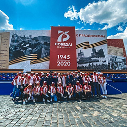 Студенты-спасатели приняли участие в параде в честь 75-летия Победы