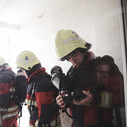 В университете прошла тренировка по эвакуации людей из здания общежития