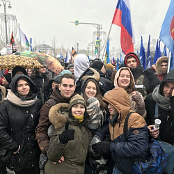 Студенты университета приняли участие в митинге-концерте «Россия в моём сердце»