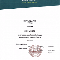 Студенты колледжа успешно выступили на IX Всероссийском робототехническом фестивале «РОБОФЕСТ -2017»