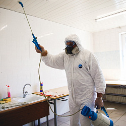 В общежитиях РТУ МИРЭА регулярно проводится уборка с применением дезинфицирующих средств