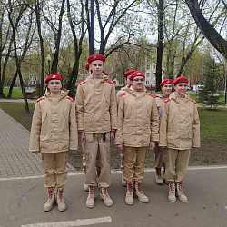 Юнармейцы колледжа РТУ МИРЭА поучаствовали в акции к годовщине Победы в Великой Отечественной войне